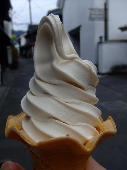 新米女将のゆの香日記-味噌ソフトクリーム